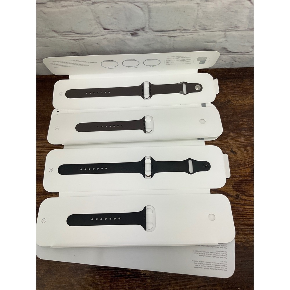 Apple Watch Straps 44mm Black and Dark Gray Sports Band ZM602-02157/A & 00322/B